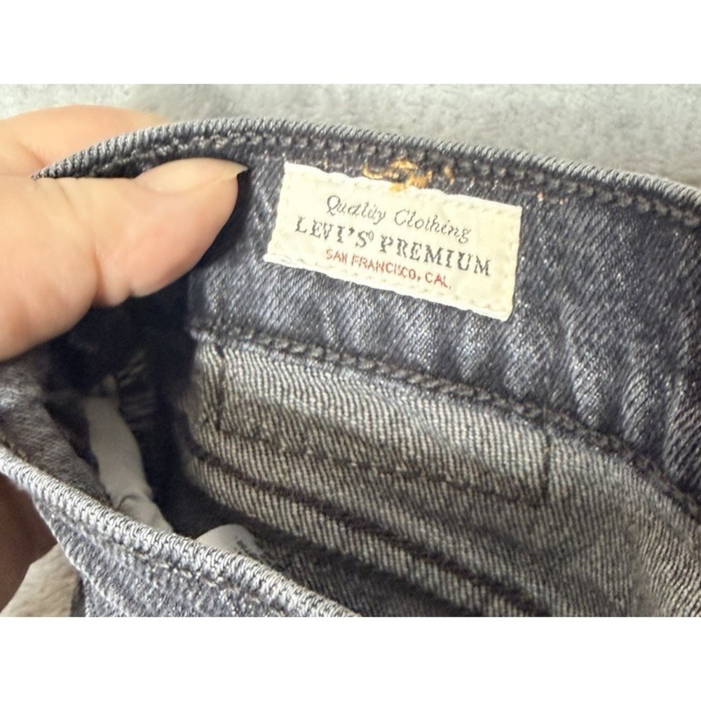 Levis Premium 70s High Flare Jeans Womens 30x32 Denim Black - Picture 4 of 7